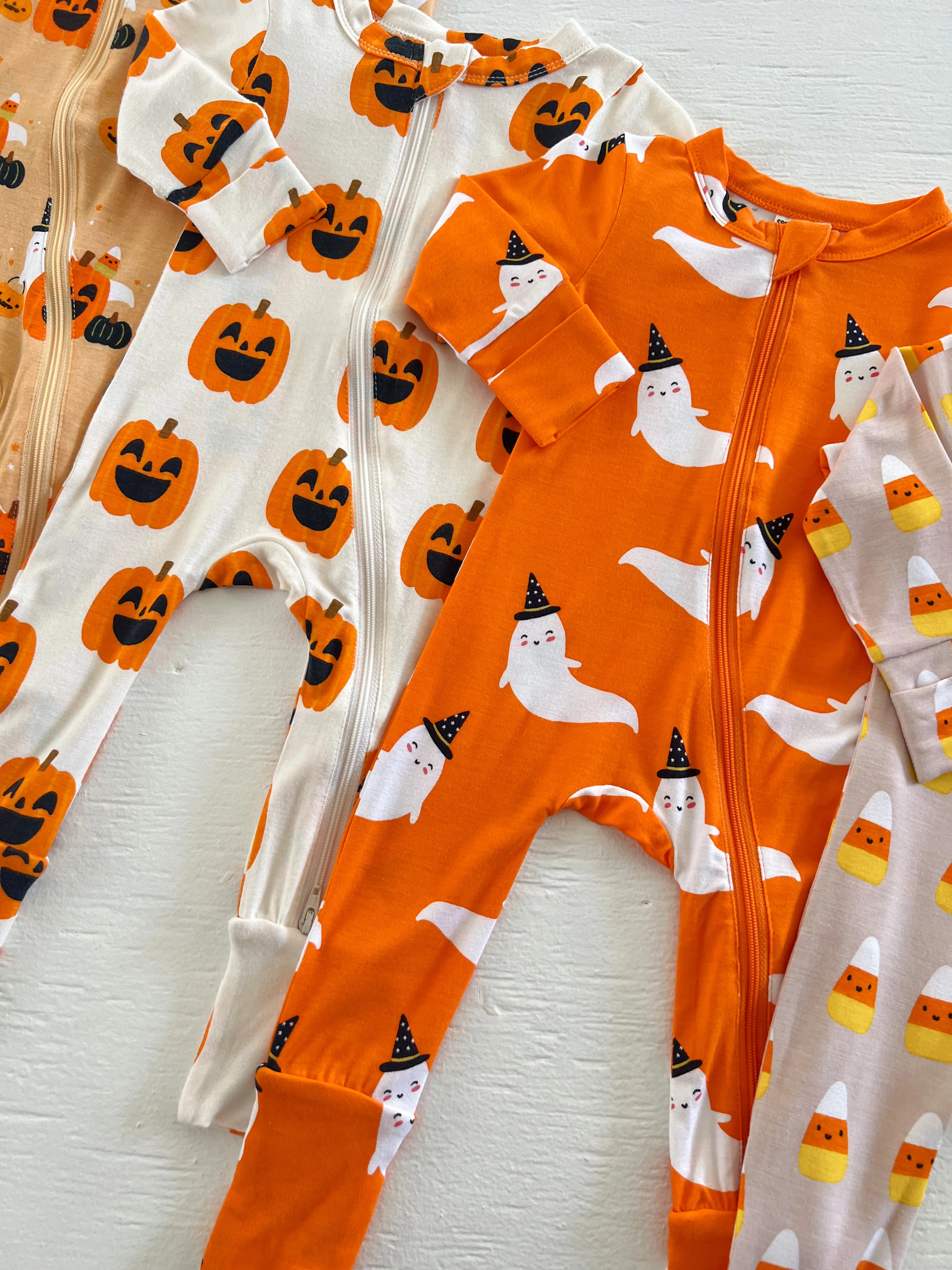 2-Way Convertible Zip Romper, Jack-O-Lantern | SpearmintLOVE