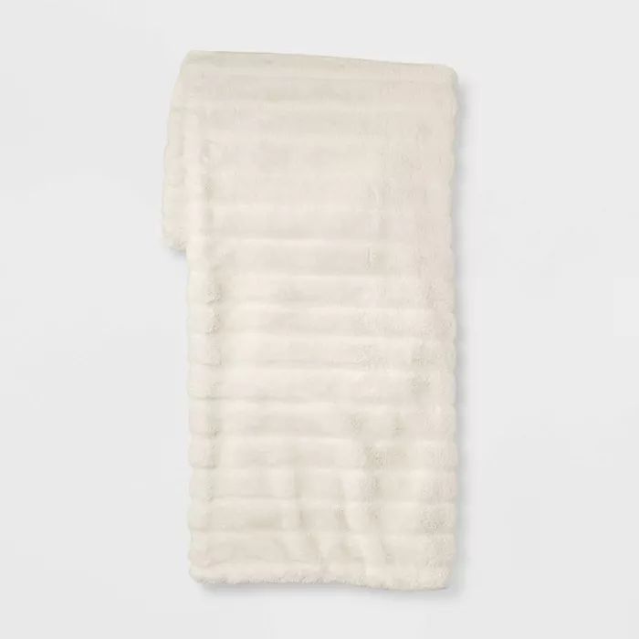 Texture Faux Fur Throw Blanket - Project 62™ | Target