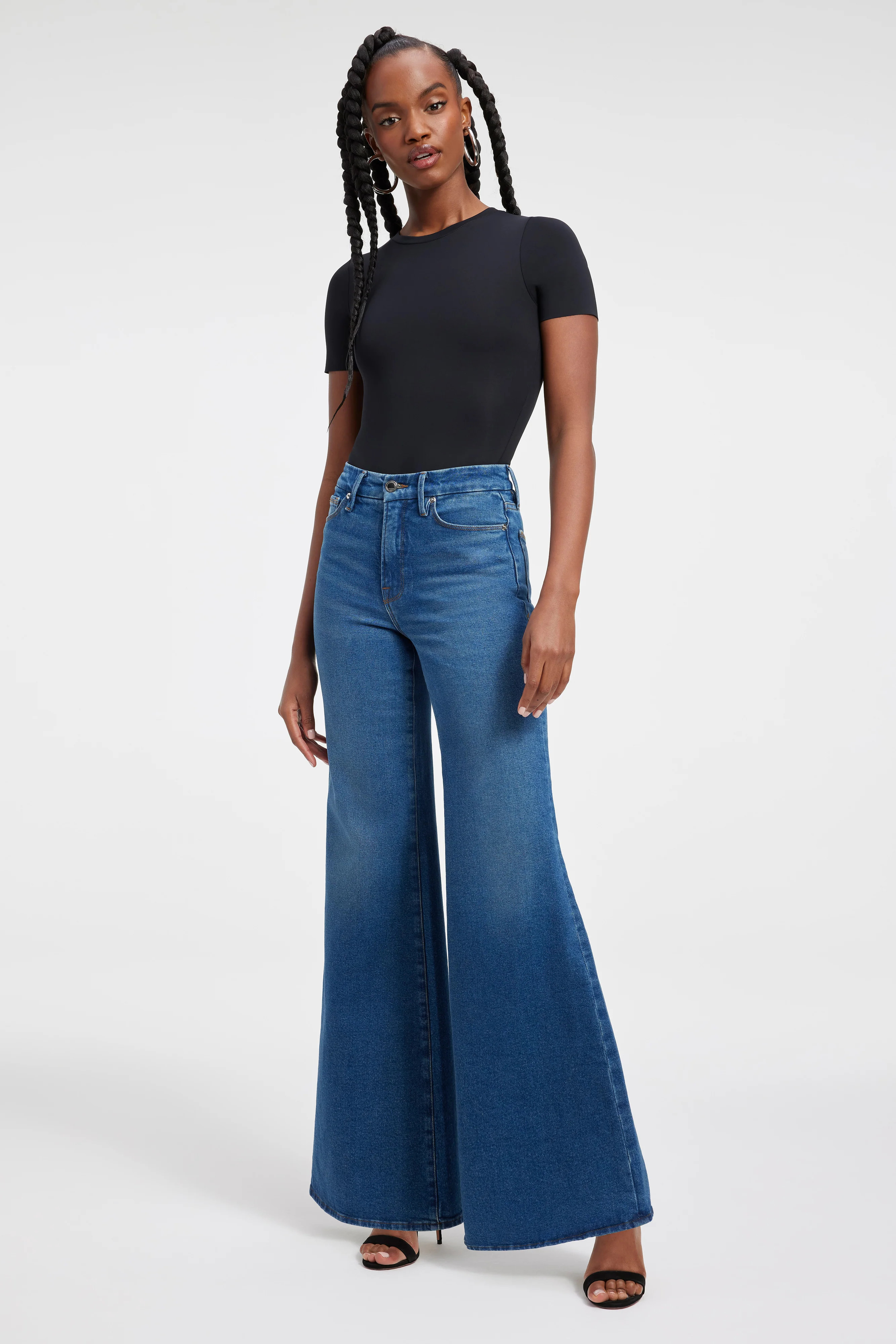 GOOD WAIST PALAZZO JEANS | BLUE451 | Good American