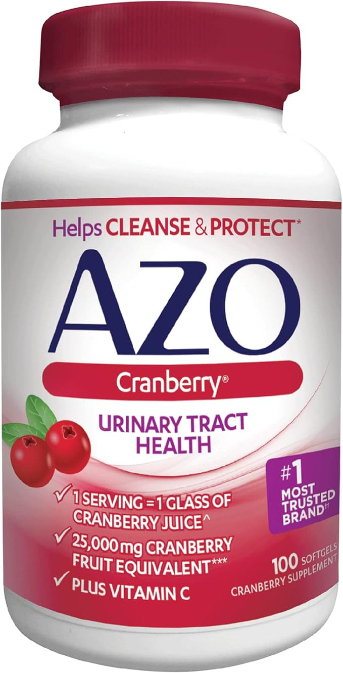 AZO Cranberry Urinary Tract Health Dietary Supplement, 1 Serving = 1 Glass of Cranberry Juice, Su... | Amazon (US)