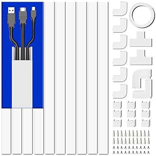 Cord Cover Raceway Kit, 157in Cable Cover Channel, Paintable Cord Concealer System Cable Hider, C... | Amazon (US)