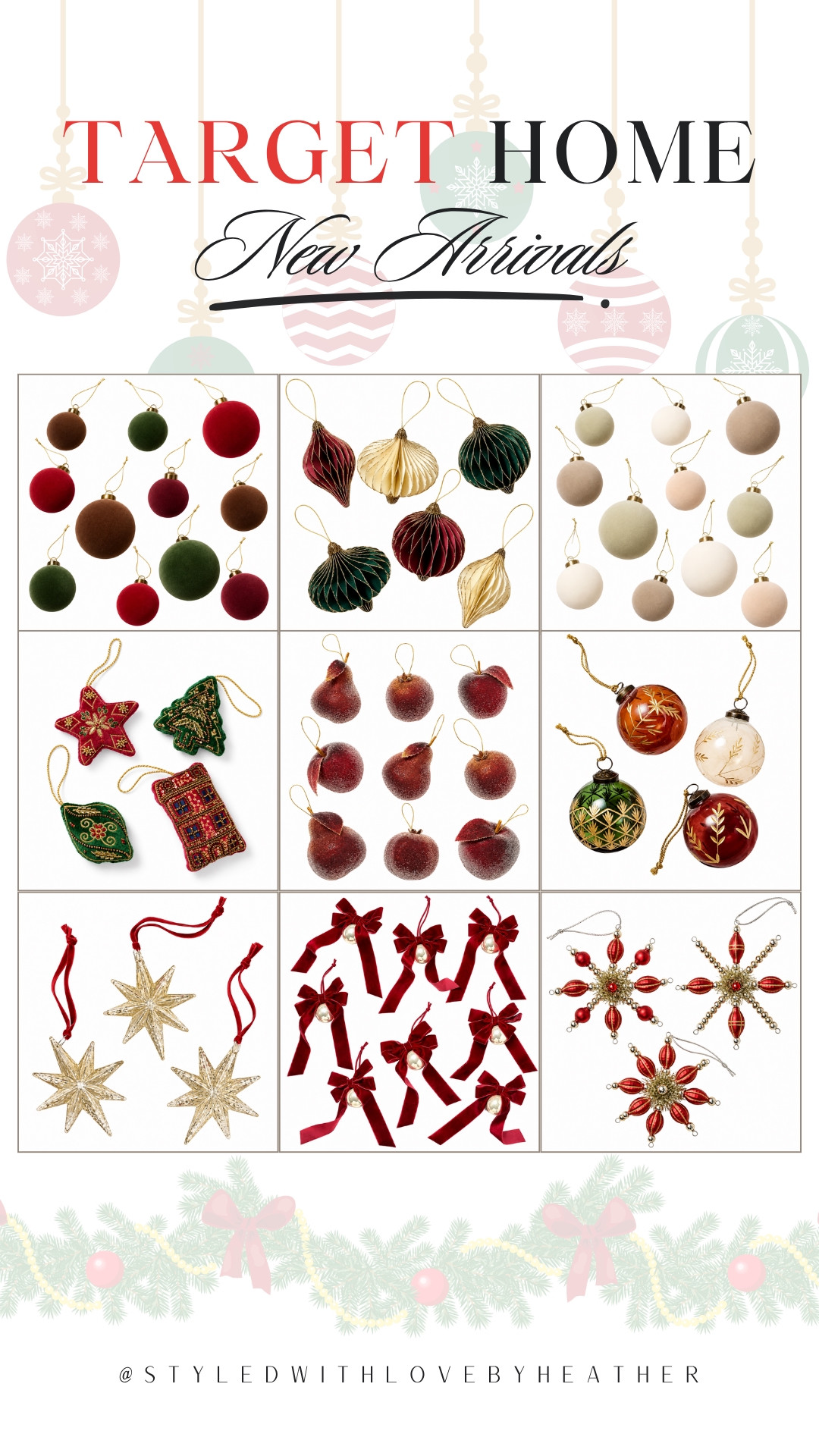 If your Christmas tree needs a little refresh, Target understood the assignment. 🎄 I’m loving the mix of velvet, glass-inspired finishes, traditional reds and greens, and those pretty gold accents—so many easy ways to make your tree feel more personalized without starting from scratch. I may or may not have already picked my favorites. 😂 Find these Target Christmas ornaments on LTK! 

 #LTKdayinmylife #LTKSeasonal #LTKHome