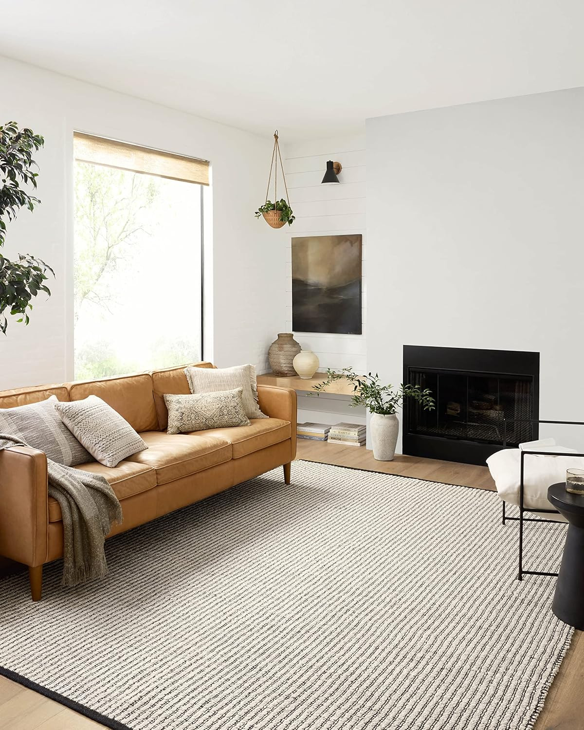 Loloi Angela Rose Colton Collection CON-02 Ivory/Black 7'-6'' x 9'-6'', .38" Pile Height, Area Ru... | Amazon (US)