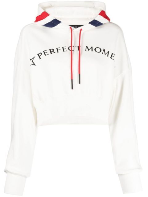 embroidered-logo cropped hoodie | Farfetch Global