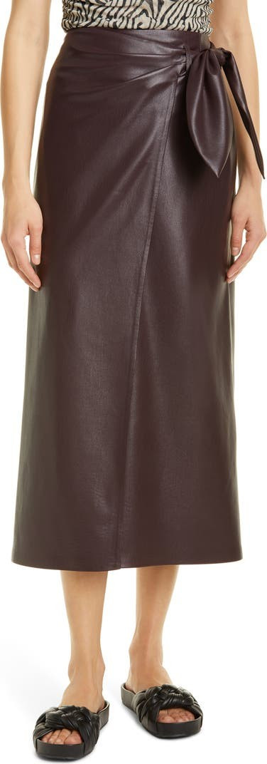 Amas Faux Leather Sarong Midi Skirt | Nordstrom | Nordstrom