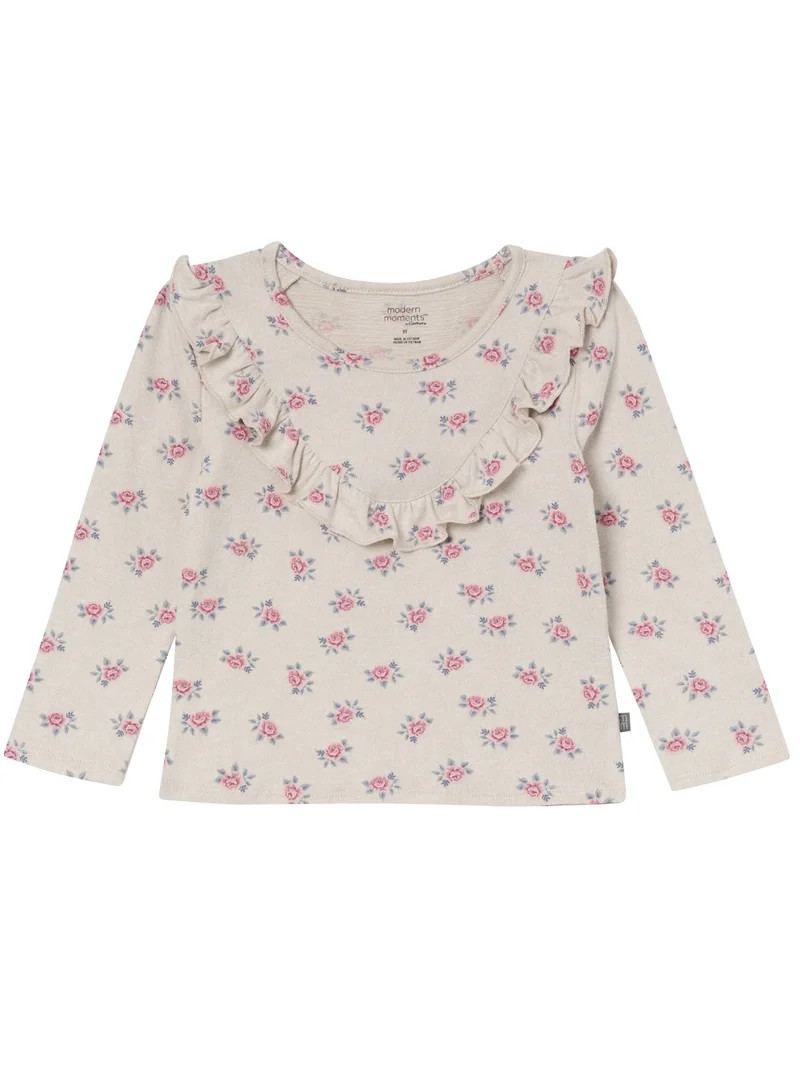 Modern Moments by Gerber Baby and Toddler Girl Ruffle Top and Legging Set, 2-Piece, Sizes 0/3 Mon... | Walmart (US)