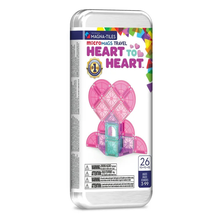 MAGNA-TILES\u00ae microMAGS Heart to Heart 26-Piece Travel Set, The Original Magnetic Building Br... | Walmart (US)