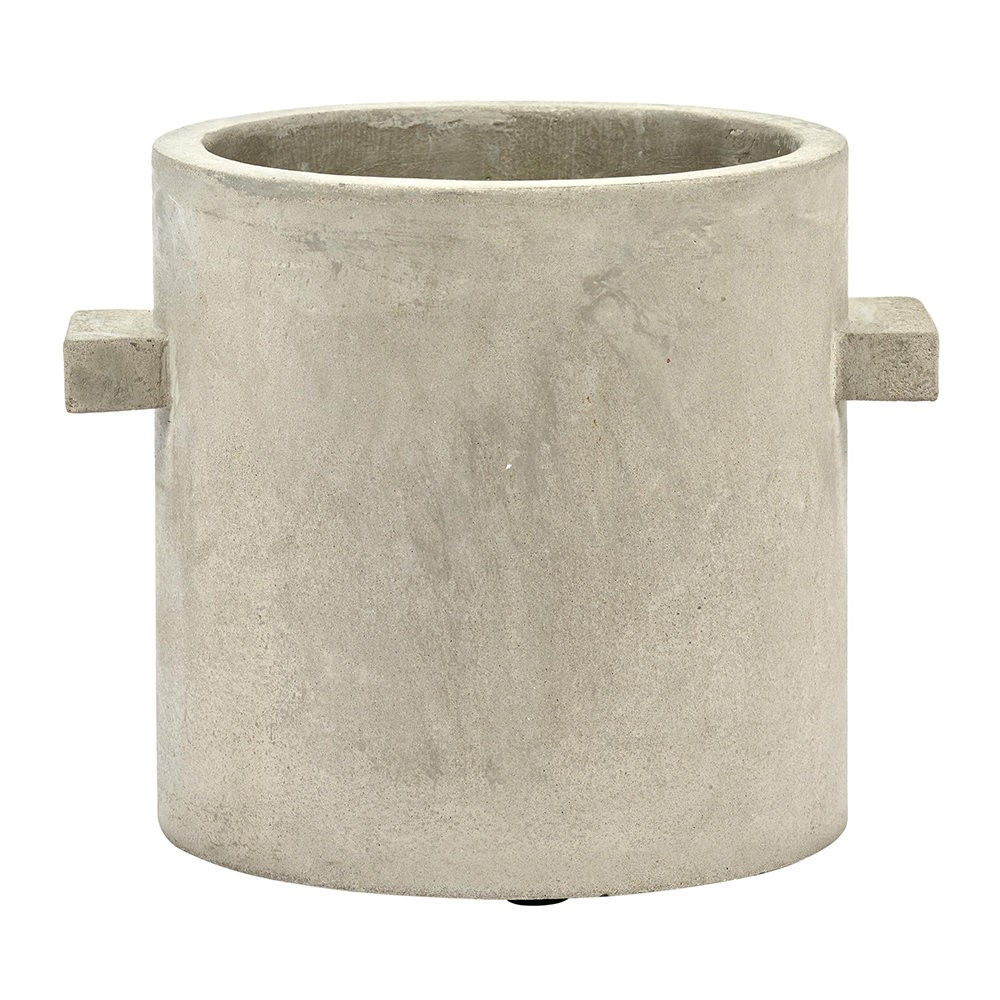Concrete Round Pot - Grey - Medium | Amara (UK)