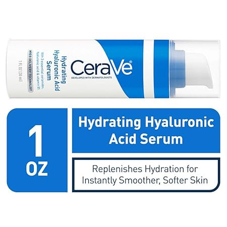 CeraVe Hyaluronic Acid Face Serum | 1 oz | Hydrating Serum for Face with Vitamin B5 | For Normal ... | Amazon (US)