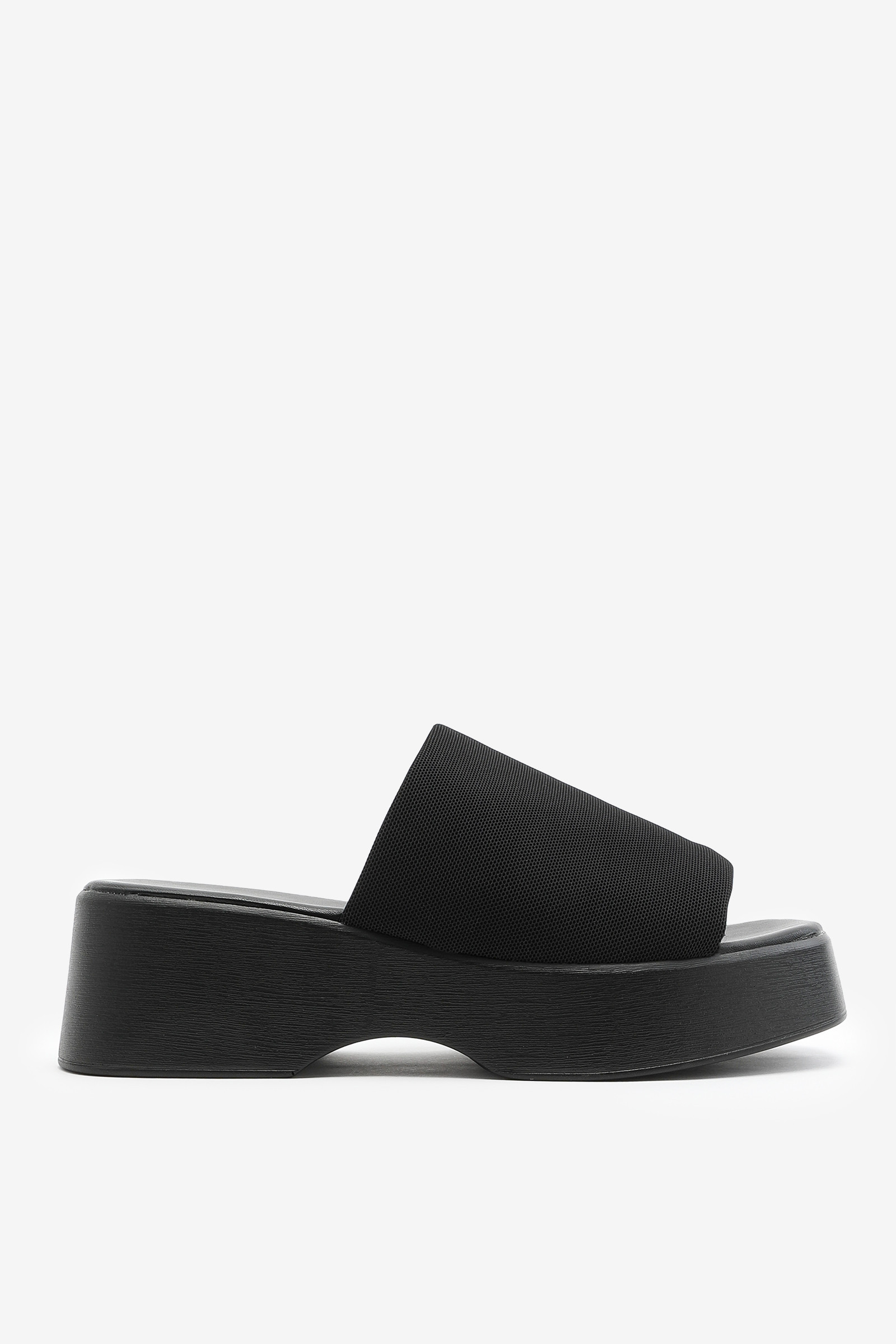 Black Platform Slide Sandals | Ardene