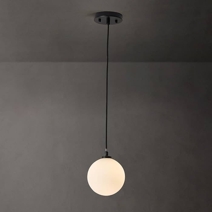 1-Light Globe Chandelier, Modern Gold Pendant Lights, Smoke Grey Globe Hanging Light Fixture for ... | Amazon (US)
