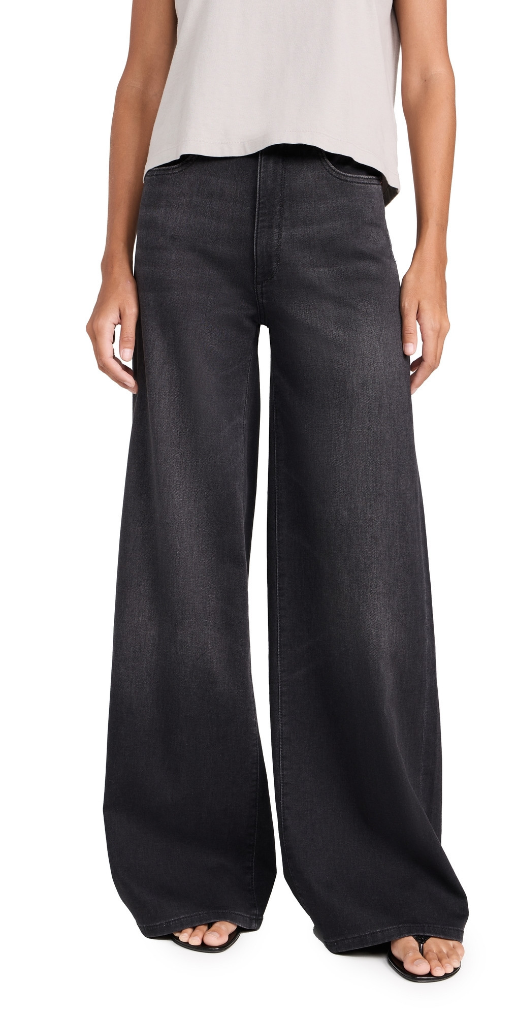 DL1961 Softwear Hepburn Wide Leg: High Rise Jeans '32 Dark Haze (Softwear) 31 | Shopbop