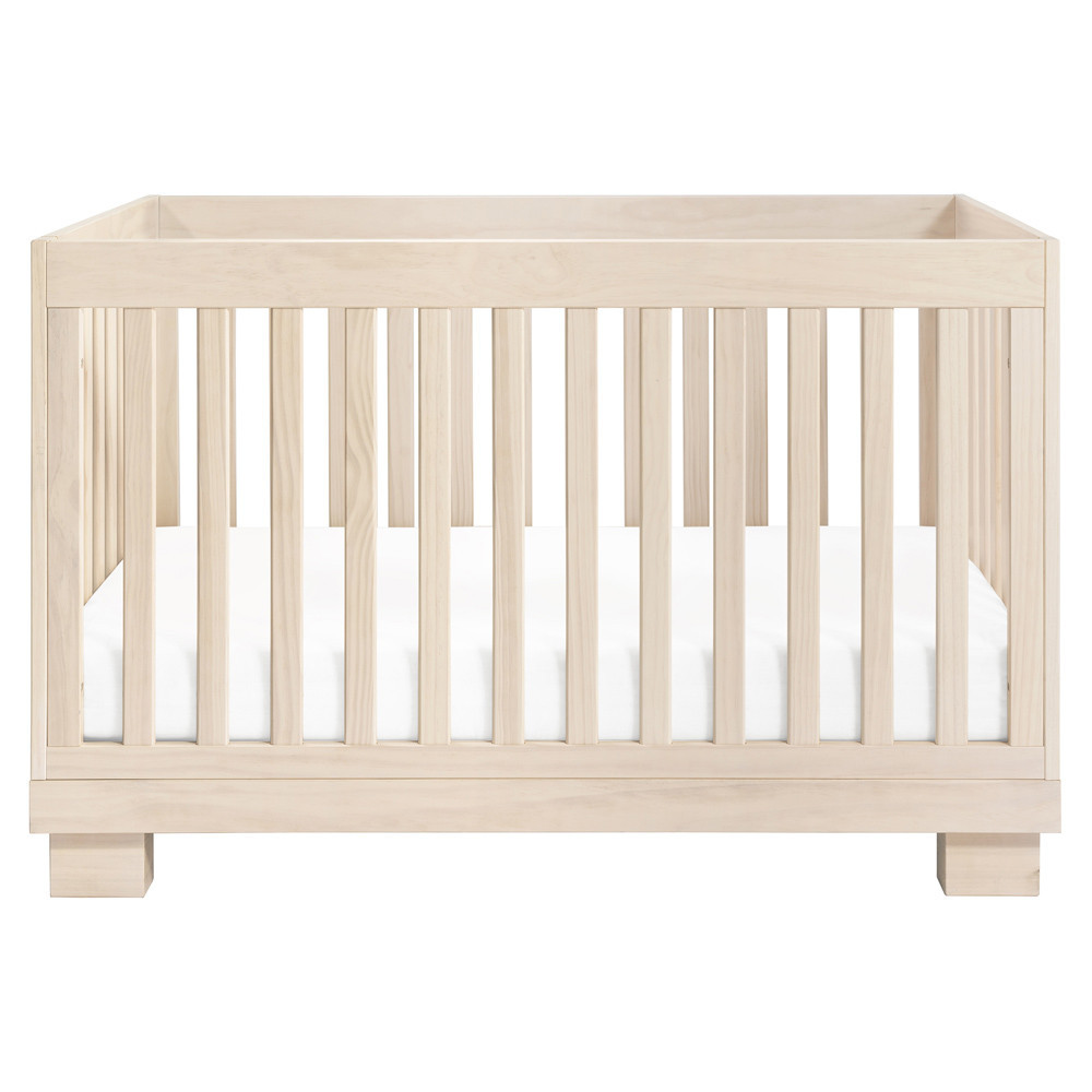 Babyletto Modo Washed Natural Wood 3 in 1 Convertible Crib with Conversion Kit | Kathy Kuo Home