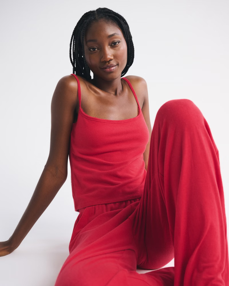 Women's Lounge Brushed Wide Leg Sweatpant | Women's Bottoms | Abercrombie.com | Abercrombie & Fitch (US)