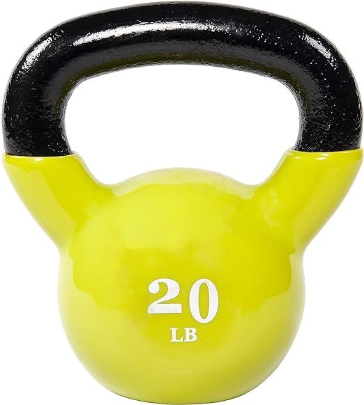 Everyday Essentials All-Purpose Color Vinyl Coated Kettlebell | Amazon (US)