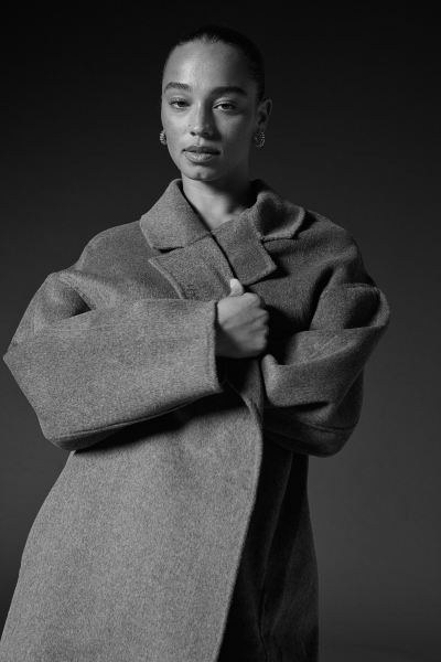 Wool-blend Coat - Dark gray - Ladies | H&M US | H&M (US + CA)