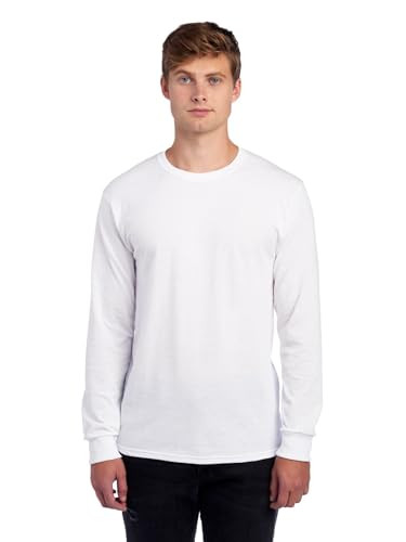 Jerzees Men's Dri-Power Cotton Blend Long Sleeve Tees, Moisture Wicking, Odor Protection, UPF 30+, Sizes S-3X, White, 3X-Large | Amazon (US)