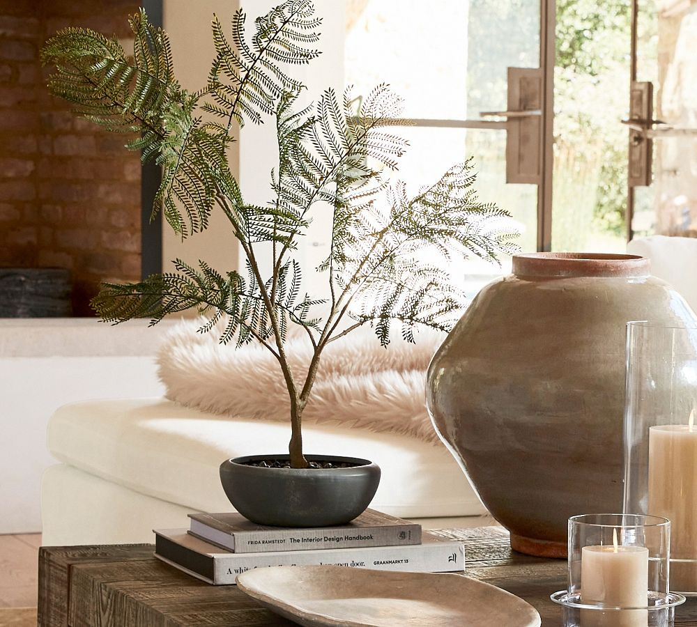 Faux Potted Grey Fern | Pottery Barn (US)