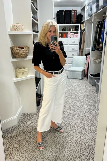 Top - S
White jeans - 4
Shoes fit TTS 

#LTKover40 #LTKstyletip #LTKfindsunder100