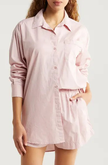 Nordstrom Oversize Shirting Short Pajamas | Nordstrom | Nordstrom