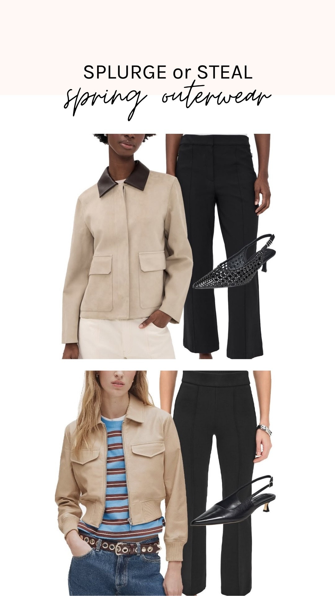 When the seasons start to blur together, transitional outerwear is the name of the game. A great jacket is a must-have—layered over knits one day and styled with lighter spring staples the next. This weekend’s picks feature stylish lightweight jackets paired with on-trend trousers and denim. Whether you’re looking for a steal or ready to splurge, you’re sure to find a look you’ll love.

#LTKootd