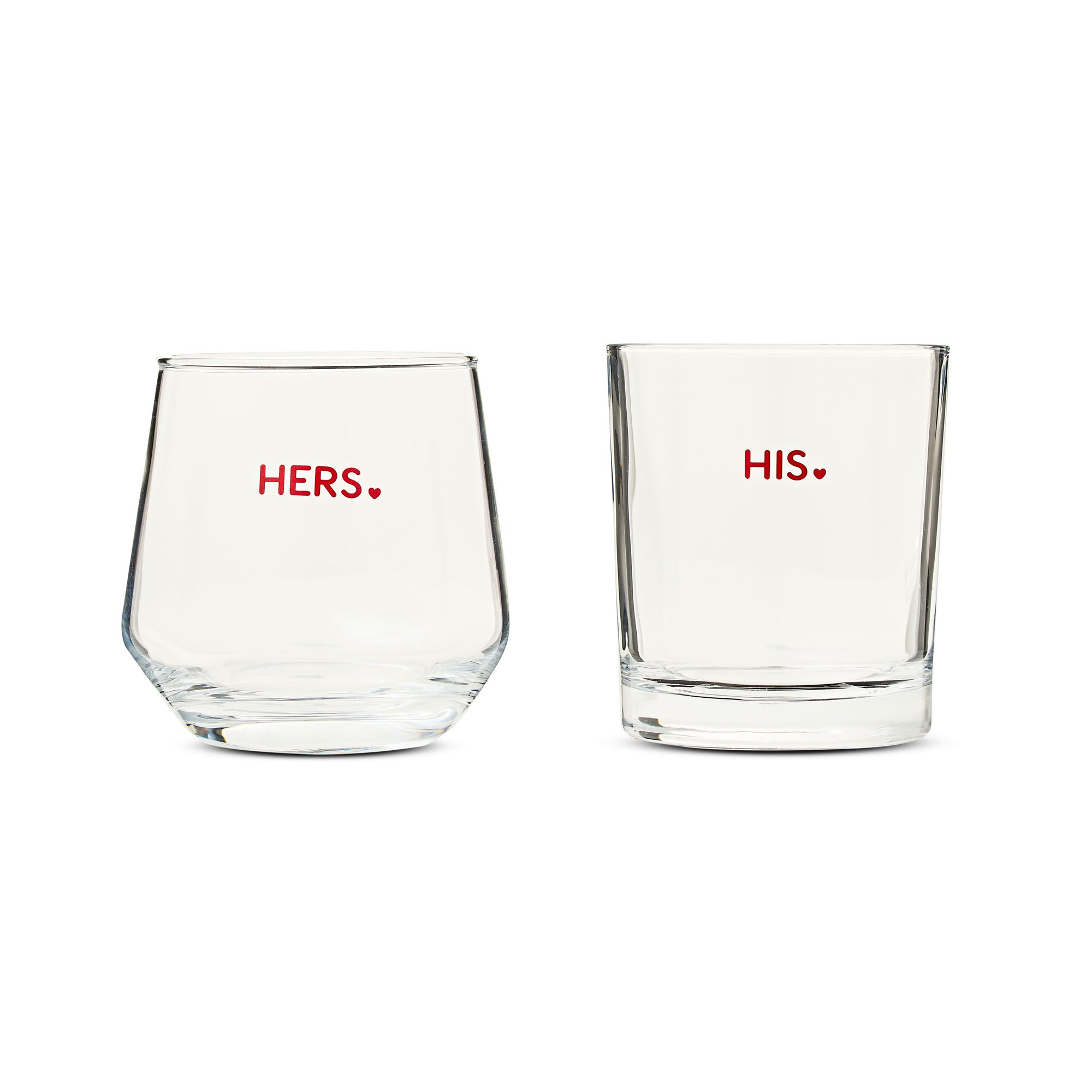 Valentine's Day Hers & His Whiskey Glass Set, 2 Count, by Way To Celebrate - Walmart.com | Walmart (US)
