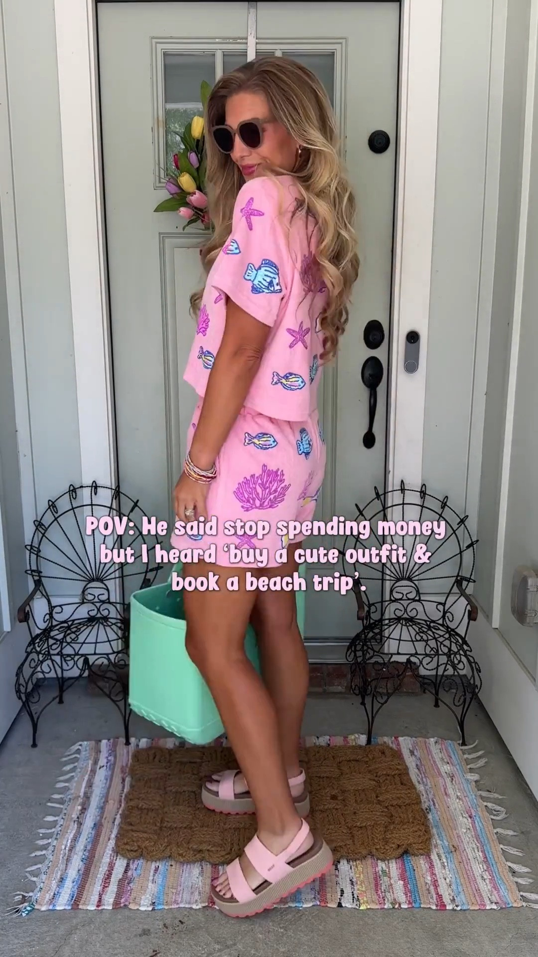 Belle Cher Summer collection is live! How fun! Mommy and daughter matching outfits! Love the sequins and so fun for summer and beach trips! Wearing true size medium in top and shorts. Not too cropped - I’m 5’7 and long waisted  

#LTKmomlife #LTKgrwm #LTKootd