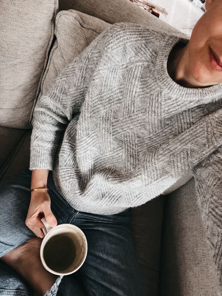 Cozy sweater and a matcha latte for an afternoon pick me up. sweater is sold out, but linked lots of other gray cozies ☁️🤍☕️🍵
// 
#woolsweater
#legitmomstyle
#momstyle

#LTKSeasonal #LTKfindsunder50 #LTKsalealert