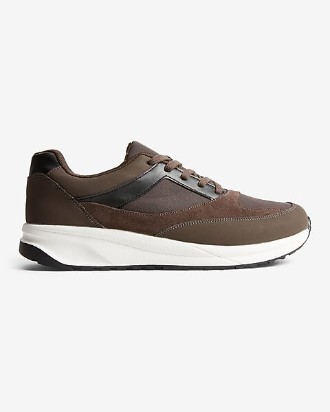 Faux Leather Runner Sneakers | Express