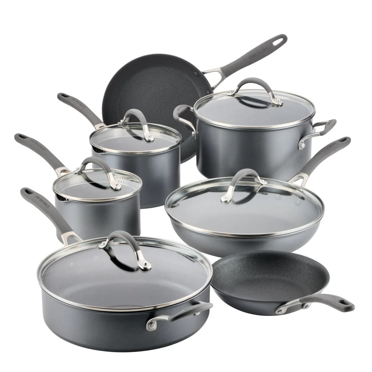 12-Piece ScratchDefense™ Nonstick Cookware Set | Circulon US