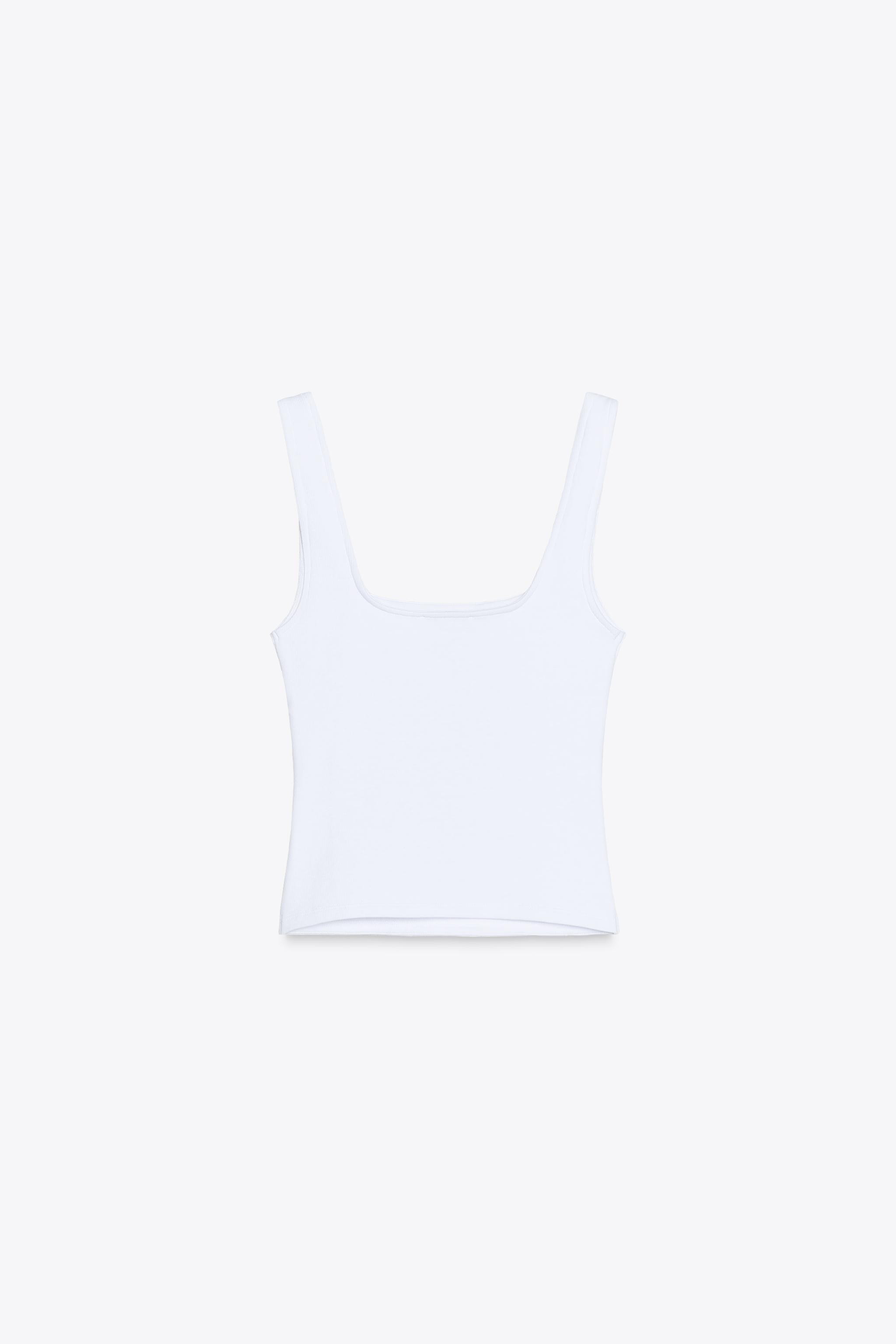 WIDE STRAP VEST TOP | Zara UK