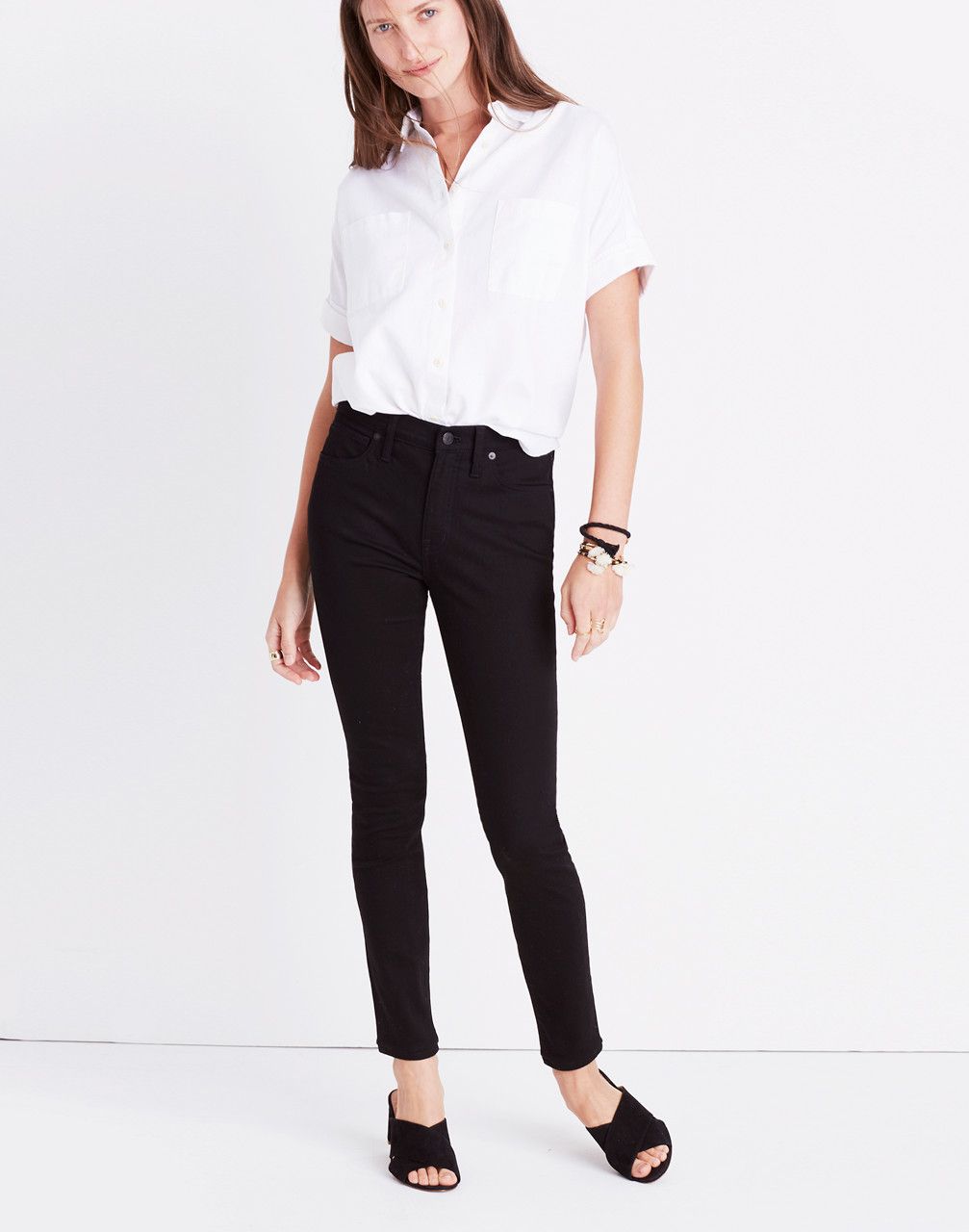 9" High-Rise Skinny Jeans in ISKO Stay Black™ | Madewell