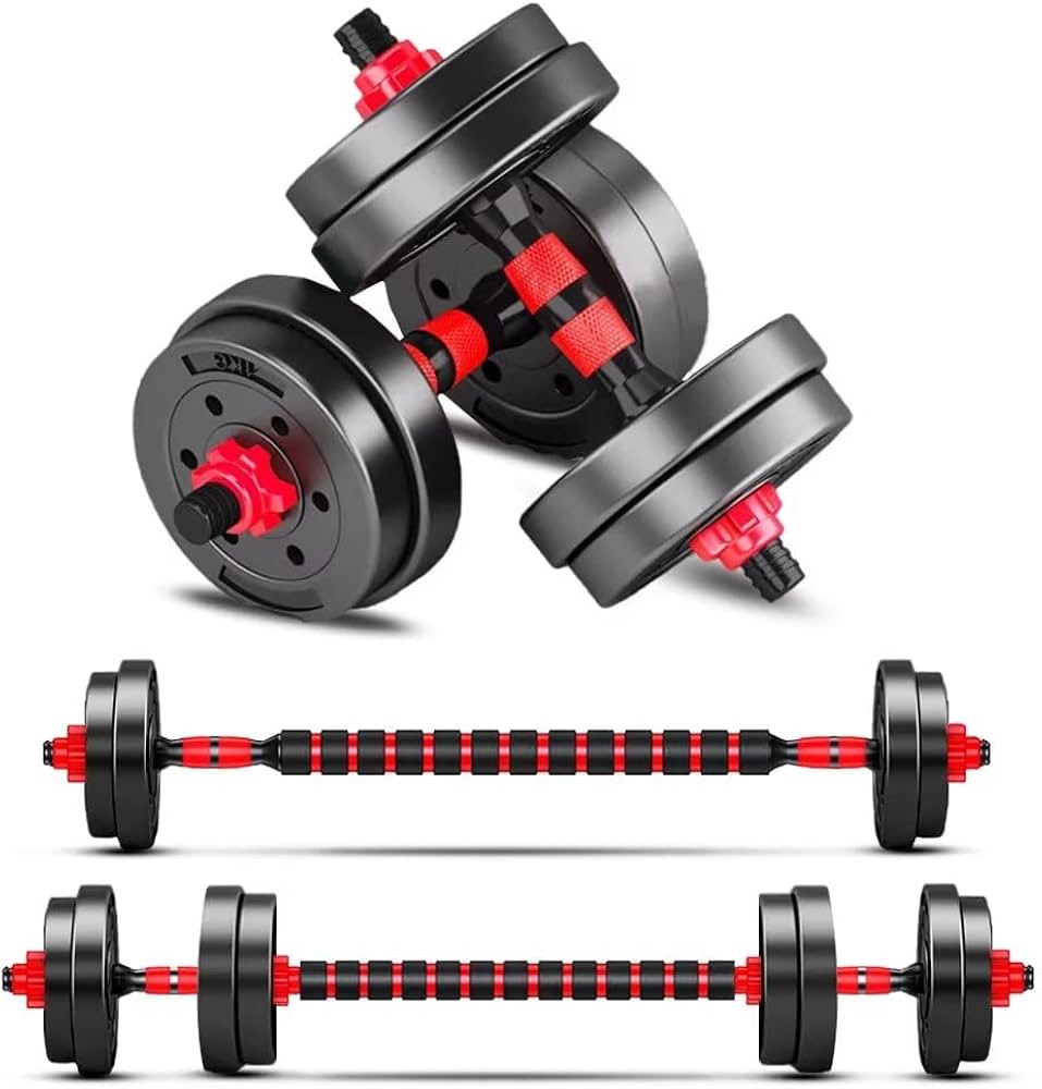 BCBIG Adjustable-Dumbbells-Sets,Free Weights-Dumbbells Set of 2 Convertible To Barbell A Pair of ... | Amazon (US)