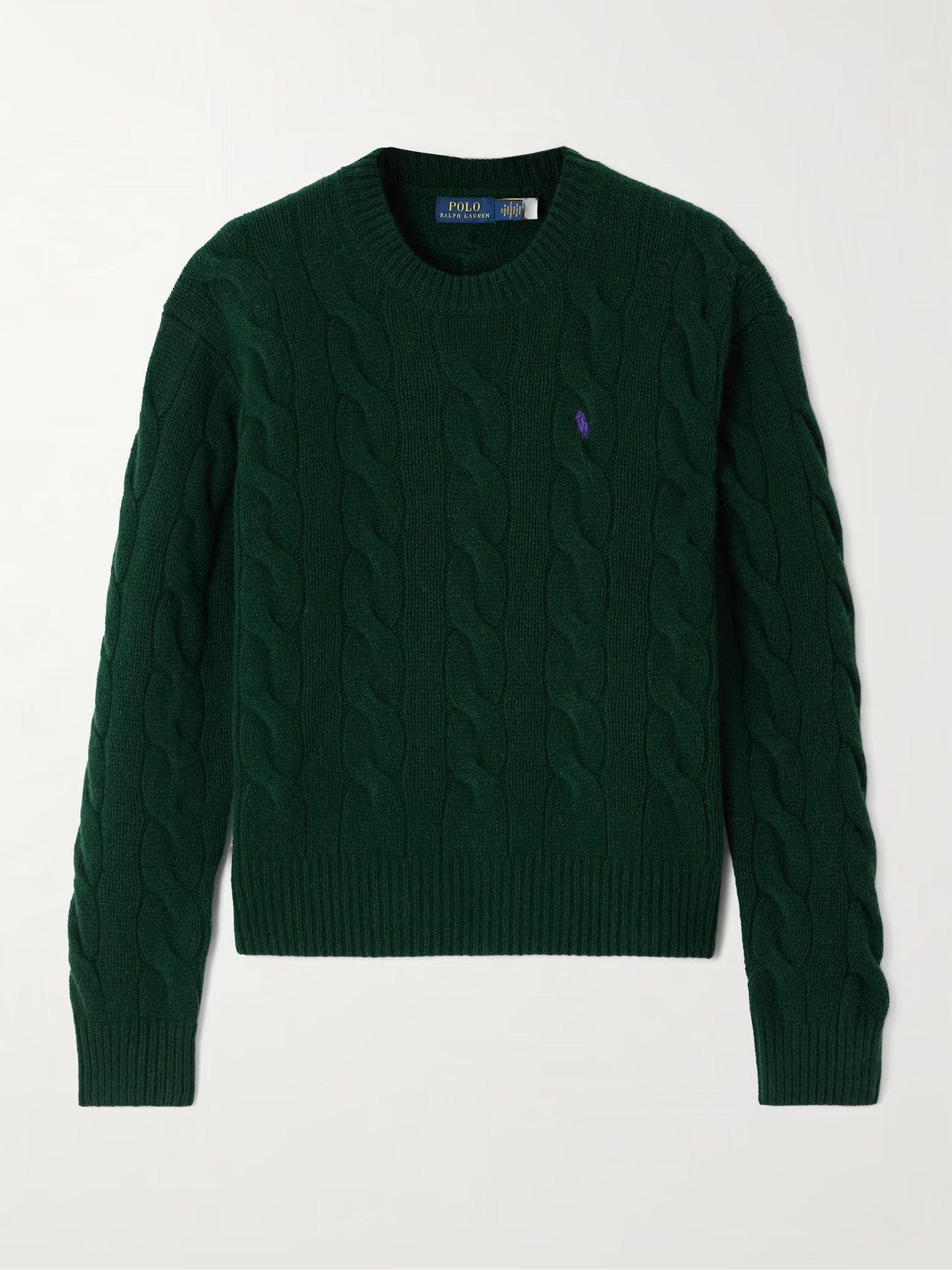 Polo Ralph Lauren - Cable-knit Wool And Cashmere-blend Sweater - Green | NET-A-PORTER (US)