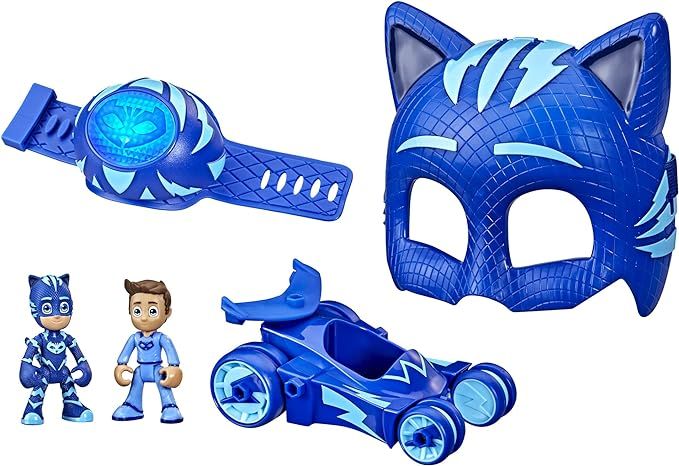 PJ Masks Catboy Power Pack Preschool Toy Set with 2 PJ-Masks-Action-Figures, Vehicle, Wristband, ... | Amazon (US)