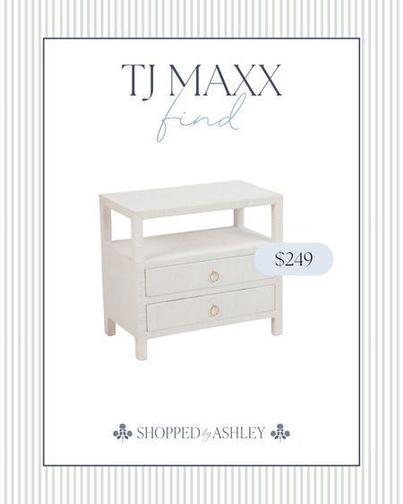 Raffia nightstand just added online at TJ Maxx! Don’t forget to use code SHIP89 for free shipping! 

Designer look, look for less, Grandmillennial, coastal grandma, coastal grandmother, bedroom furniture, budget friendly 

#LTKStyleTip #LTKHome