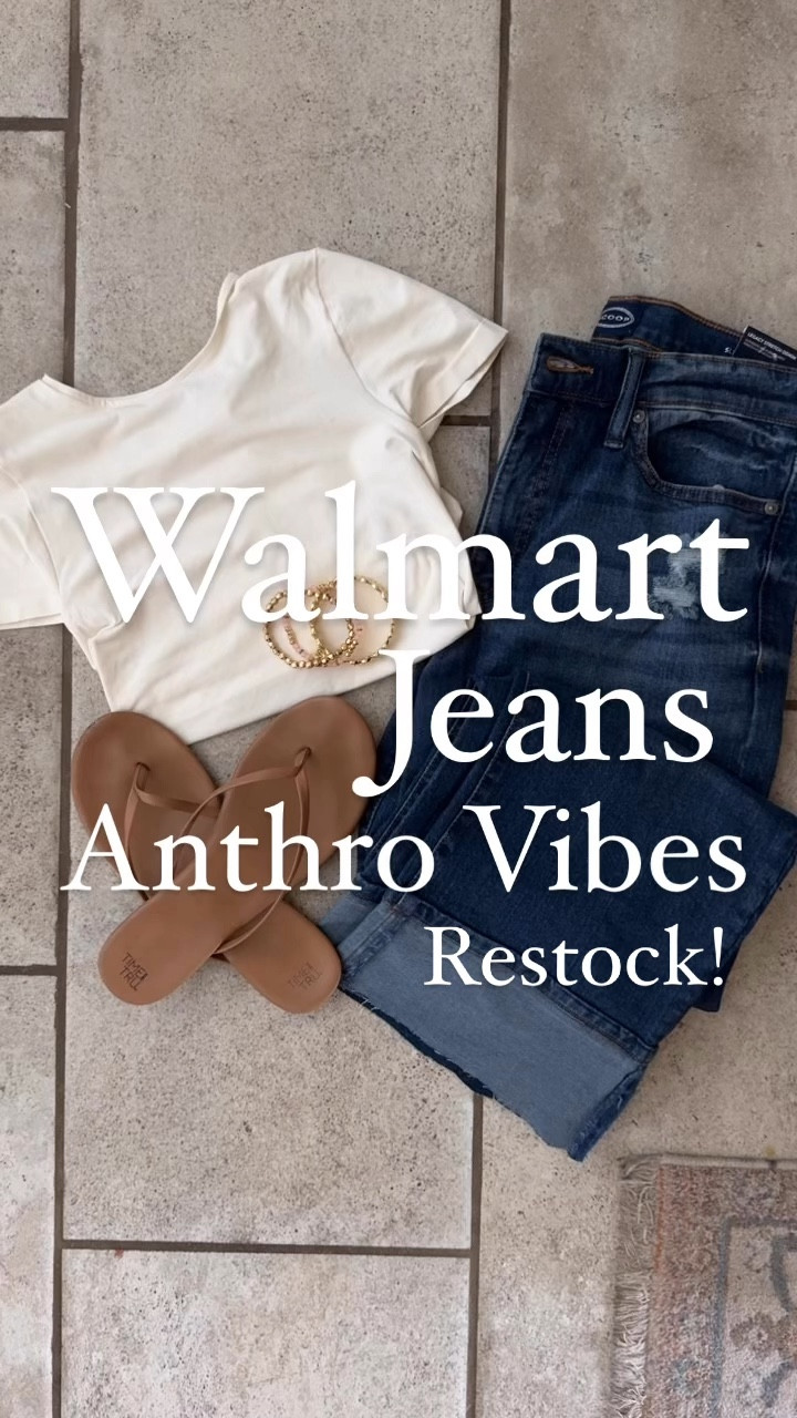 Like and comment “CUTE JEANS” to have all links sent directly to your messages. Restock - sizes going quick. Love these finds from Walmart! The jeans are giving Anthro- seem so high end and the top is giving skims ✨ 
.
#walmart #walmartfinds #walmartfashion #jeans #womensfashion #teacherstyle #teacherfashion 

#LTKStyleTip #LTKFindsUnder50 #LTKSaleAlert