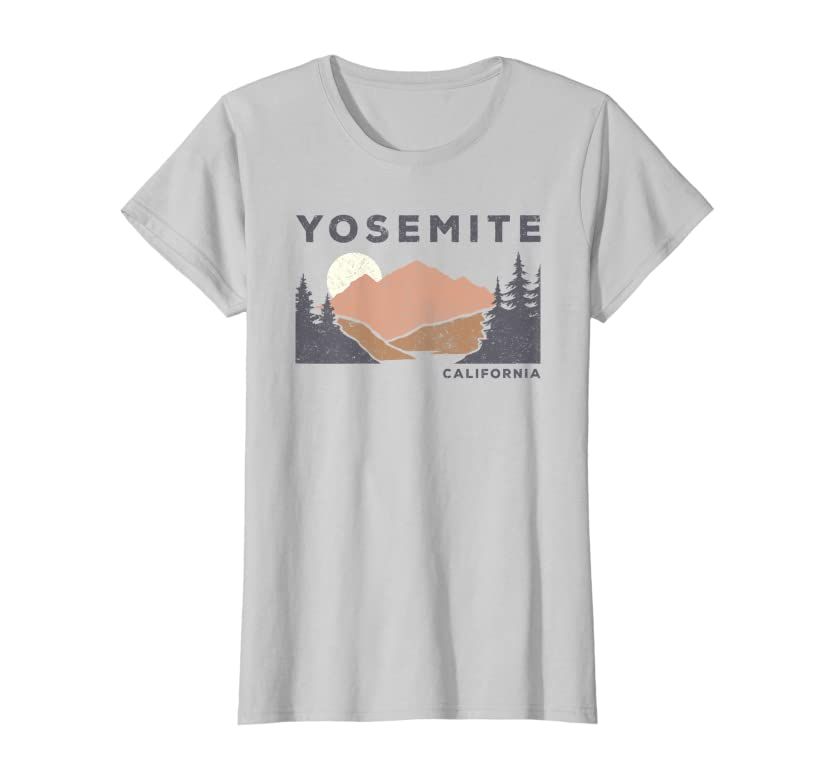 Retro Yosemite California Established 1890 National Park T-Shirt | Amazon (US)