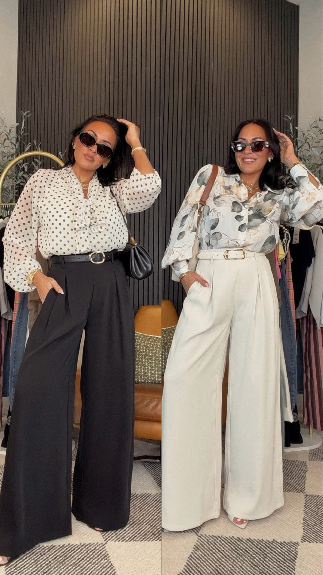 Okay but these outfits just made getting dressed for work feel way more fun.

The wide-leg trousers are that perfect tailored fit that instantly pulls everything together, and pairing them with a feminine blouse just makes the whole look feel polished without feeling stiff or corporate.

Wearing a small long in pants and a small in the top 

5’2” | 130 lbs | 25” waist | 34DD bust | size small

#AmazonFashion #PetiteFashion #WorkOutfits #Over40Style #SpringStyle

@Amazon Fashion @Amazon Influencer Program