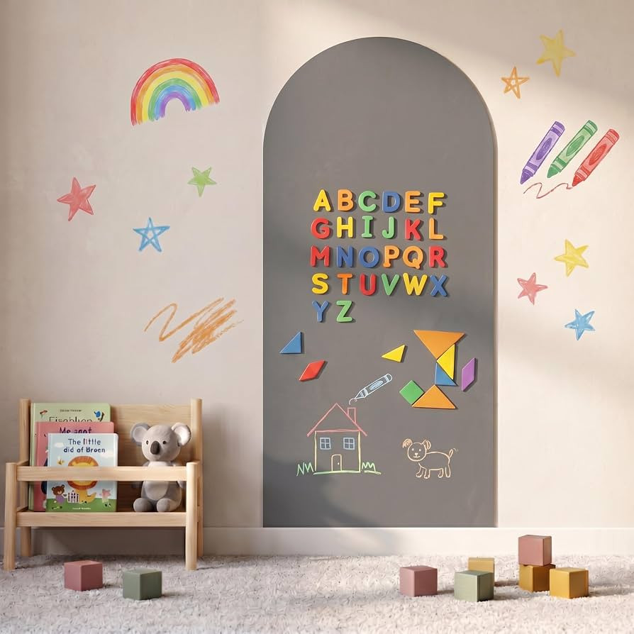 Magnetic Arch Wall Decal, 18" x 40" Strong Adhesive Magnetic Chalkboard Play Wall, Anti-Peel Idea... | Amazon (US)