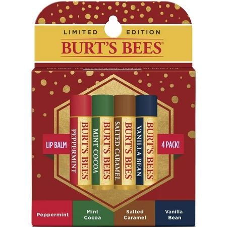 Burt s Bees Holiday Lip Care Gift Set Sweet Seasonal Lip Balm 4Ct | Walmart (US)