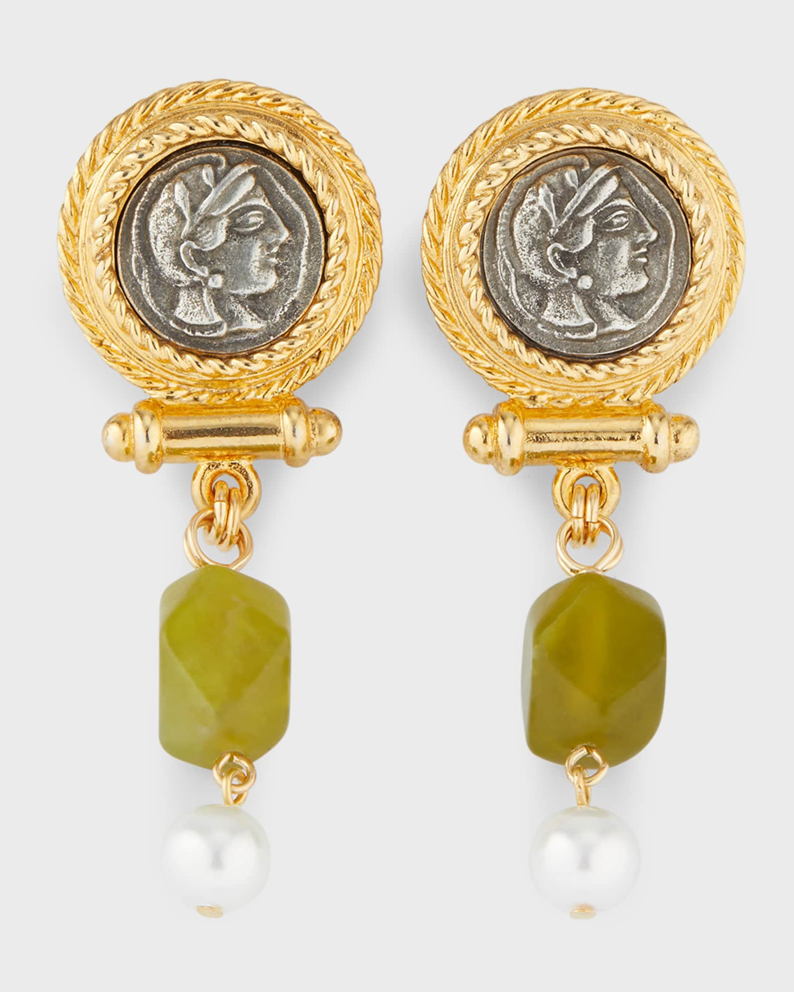 24k Gold Electroplated Gold Drop Clip Earrings | Neiman Marcus