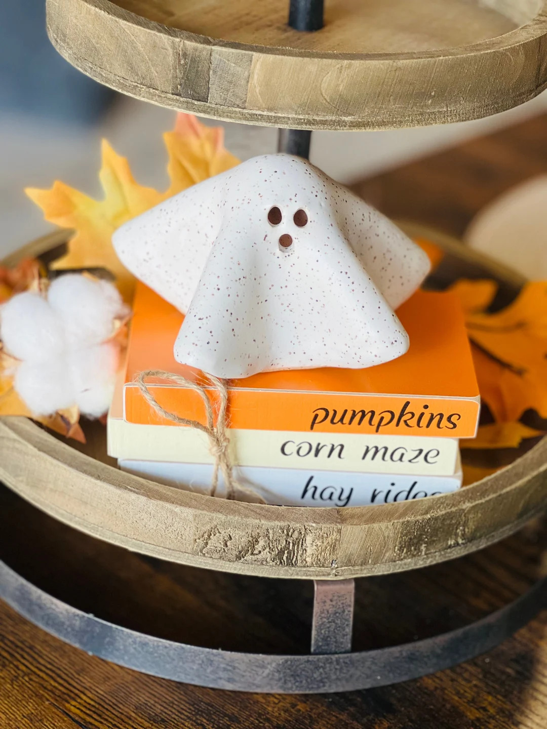 Handmade Clay Ceramic Ghost/ Speckled Rustic Ghost - Etsy | Etsy (US)