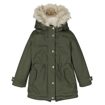 Recycled Warm Hooded Parka in Cotton with Borg Lining | La Redoute (UK)