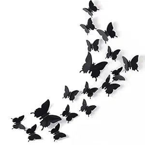 24pcs 3D Butterfly Removable Mural Stickers Halloween Wall Stickers Decal for Home and Room Decor... | Amazon (US)