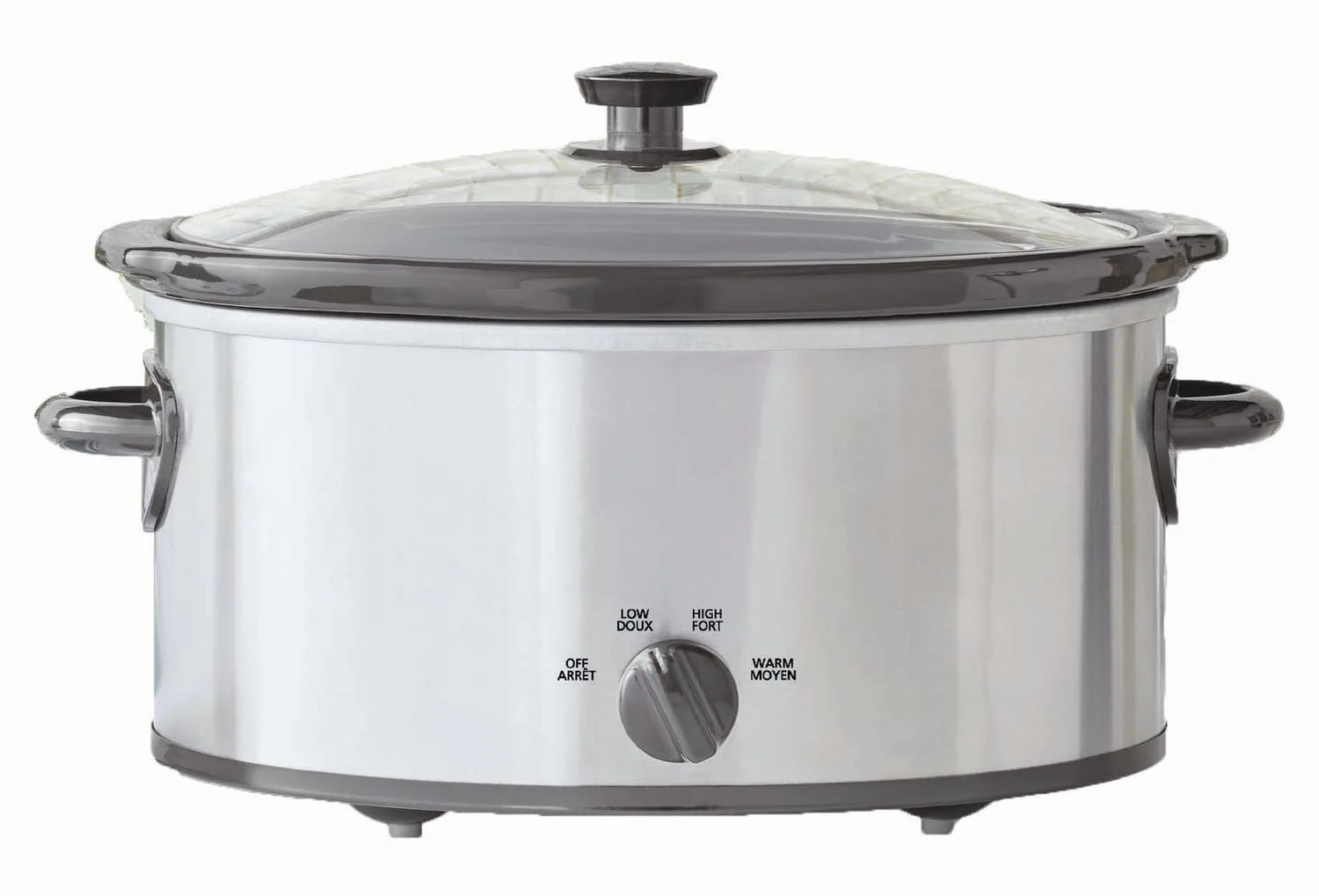 Mainstays 6 Quart Oval Slow Cooker, Stainless Steel Finish, Glass Lid, Removable stoneware pot | Walmart (CA)