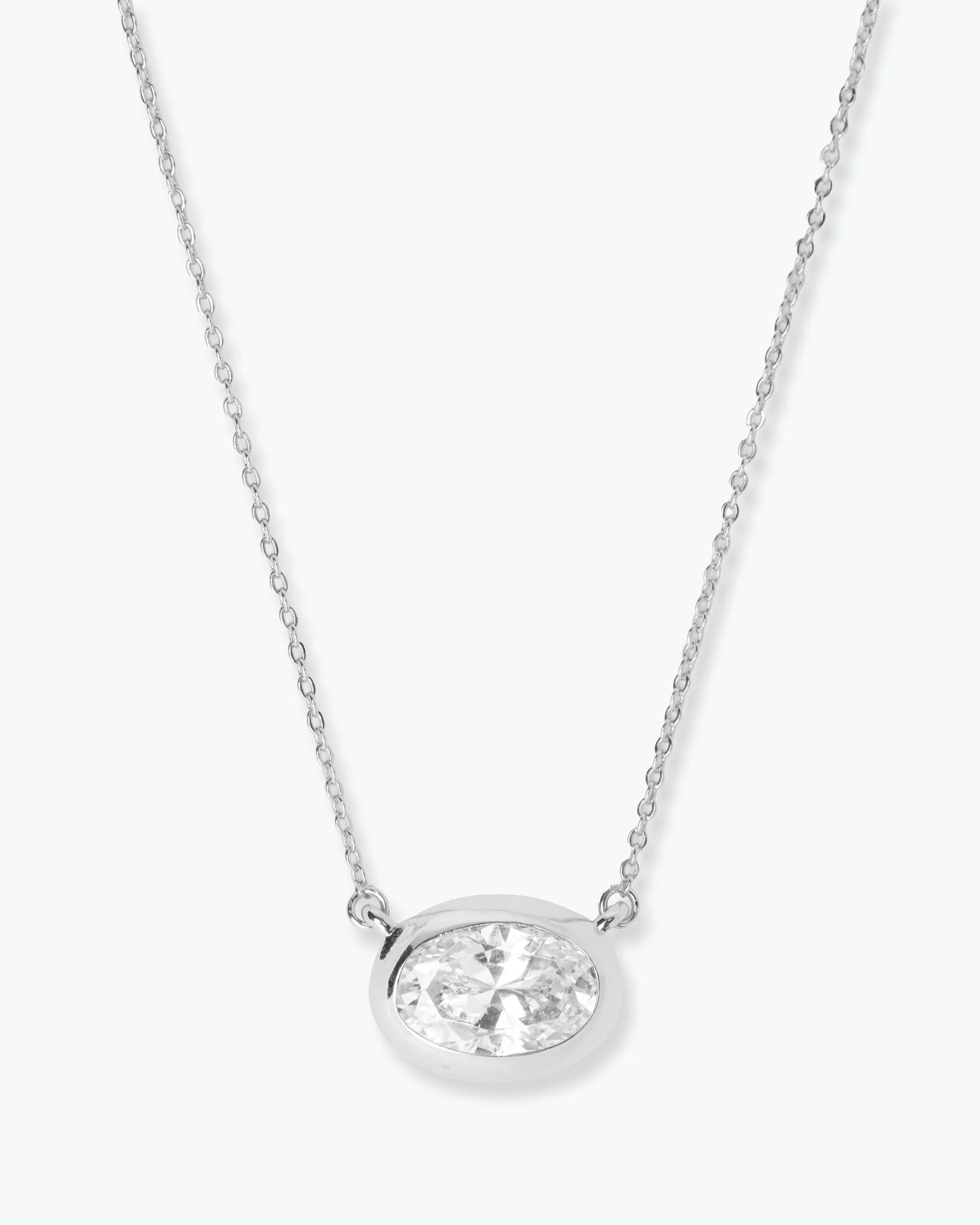 She's a Boss Pendant Necklace - Silver|White Diamondettes | Melinda Maria Jewelry