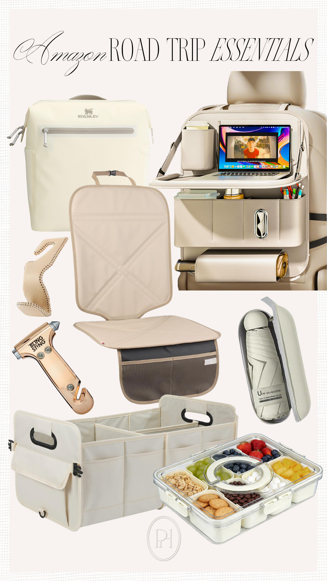 Amazon finds for the perfect summer road trip!

road trip essentials, soft cooler, backpack cooler, trunk organizer, cargo organizer, car seat cover, kids tray table, kids car entertaining, travel must haves, car safety tools, purse hooks, travel umbrella, snack box 

 #LTKmomlife #LTKTravel #LTKKids