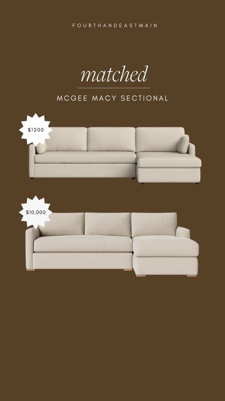 matched // macy mcgee sectional 

look for less mcgee dupe sectional affordable sectional wayfair

#LTKhome