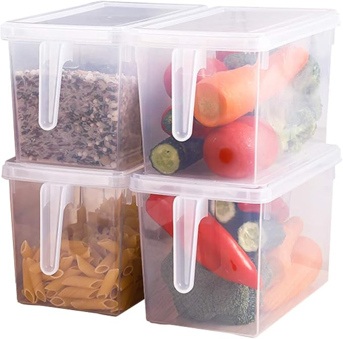 Sooyee Fridge Organizer,4 Pack Refrigerator Organizer Bins,Fridge Organizers and Storage Clear wi... | Amazon (US)